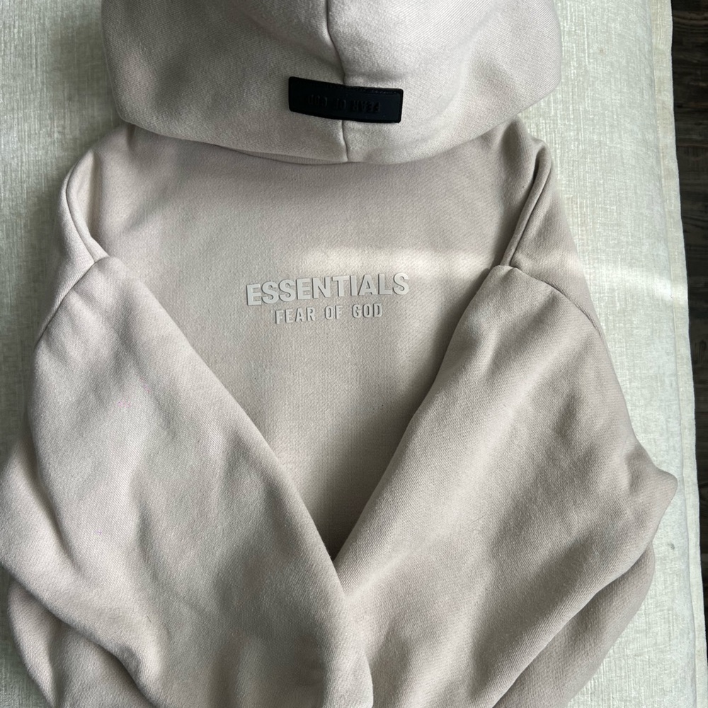 Essentials Kids Fear of God FOG Beige Hoodie Size 2/3